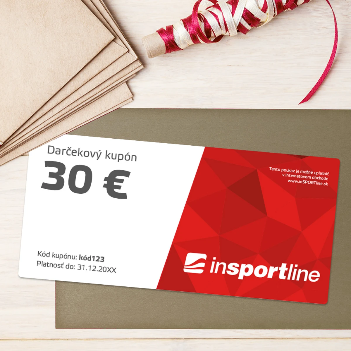 inSPORTline Vouchers Darčekový poukaz - 30 € pre nákup na eshope · záber 1
