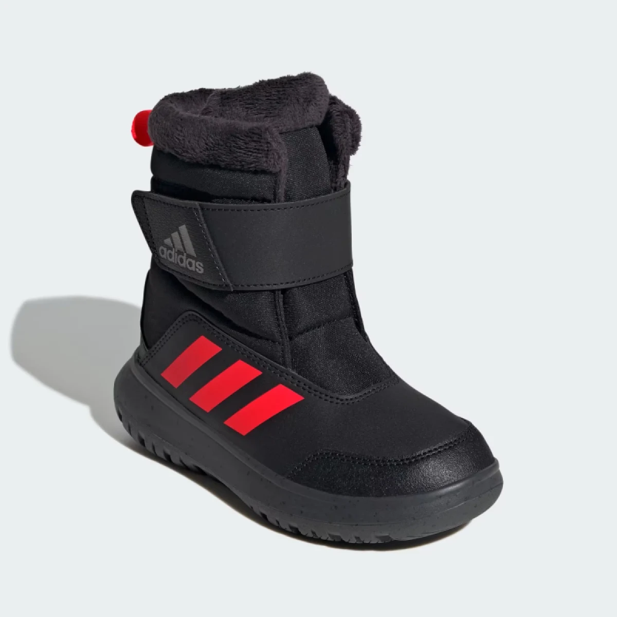 Chlapecké vysoké zimní boty ADIDAS Winterplay core black solar red iron metalic · záber 3