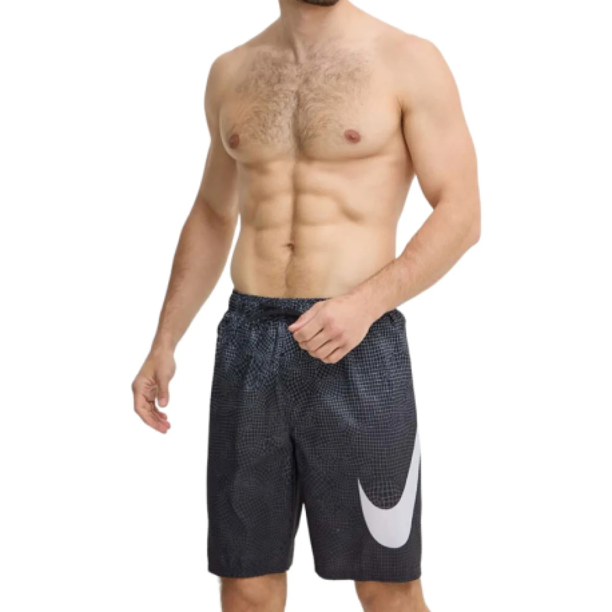 Pánské plavky NIKE SWIM Grid Swoosh Breaker 9 inch-001-Black · záber 1