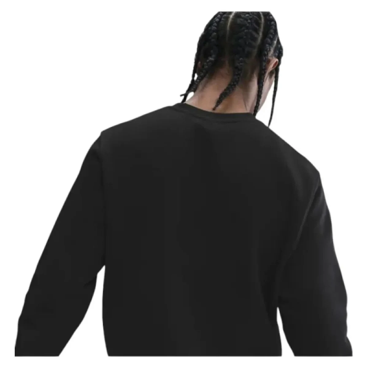 Pánská zateplená mikina NIKE M NK CLUB BB GFX CREW BLACK WHITE · záber 2