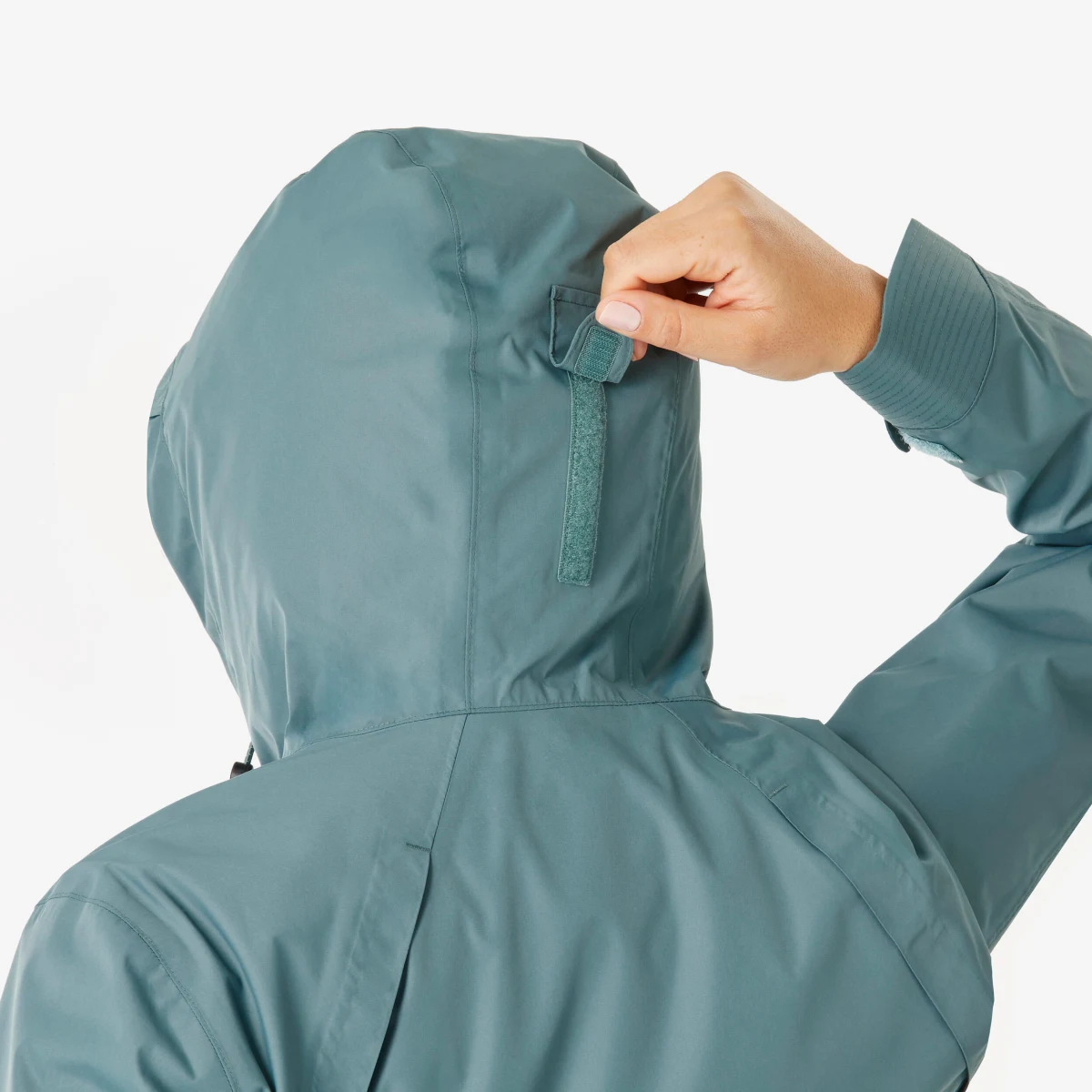 QUECHUA Dámska nepremokavá turistická bunda NH500 zelená 3XL · záber 2