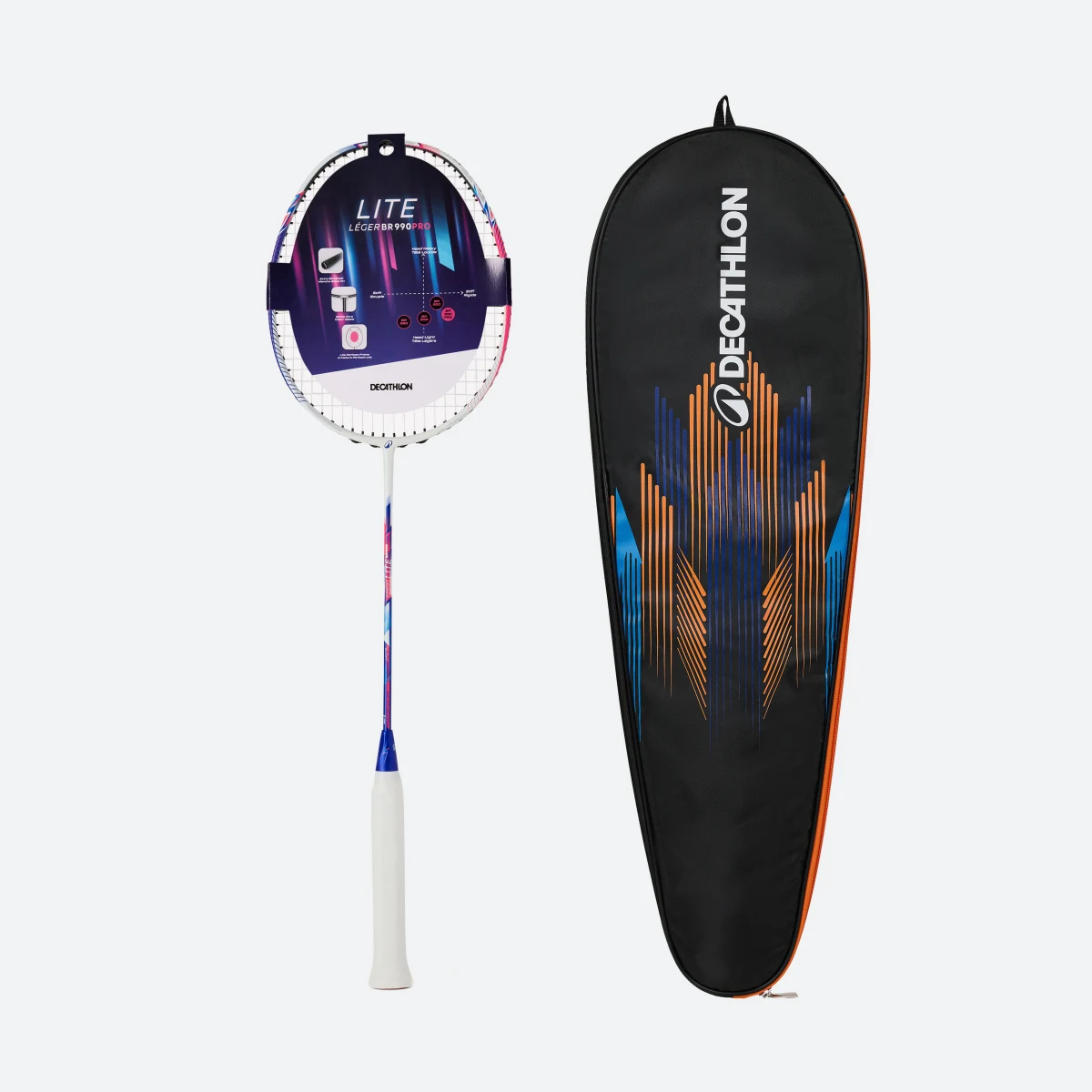 KUIKMA Bedmintonová raketa BR Lite 990 Pro červenofialová vypletená bez · záber 1