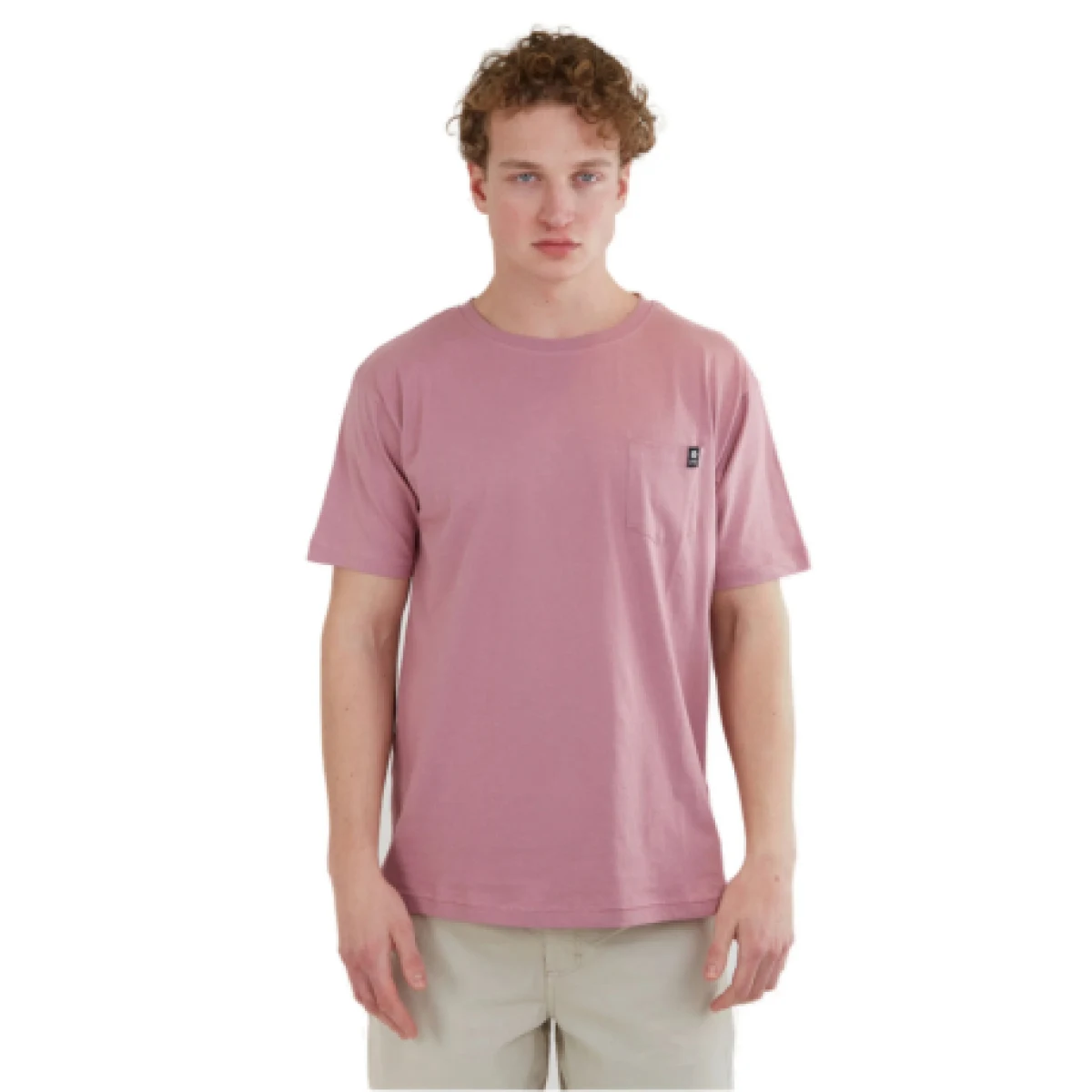 Pánské tričko s krátkým rukávem FUNDANGO Talmer Pocket T-shirt-345-raspberry · záber 1