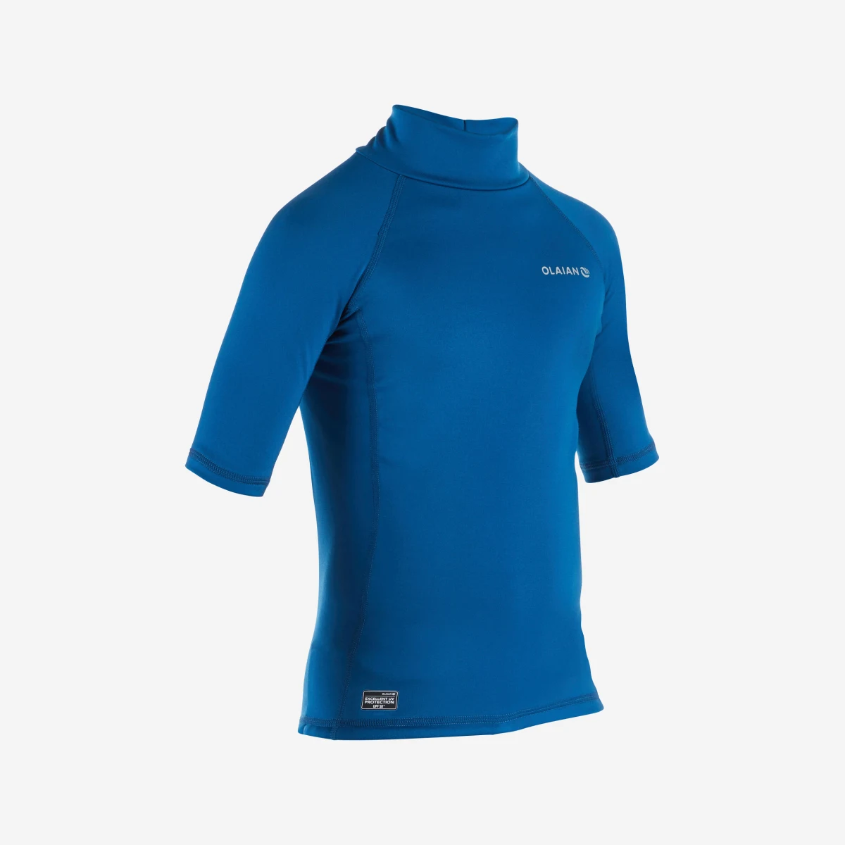 DECATHLON Detské tričko s fleecom s krátkym rukávom modré 6 rokov · záber 2
