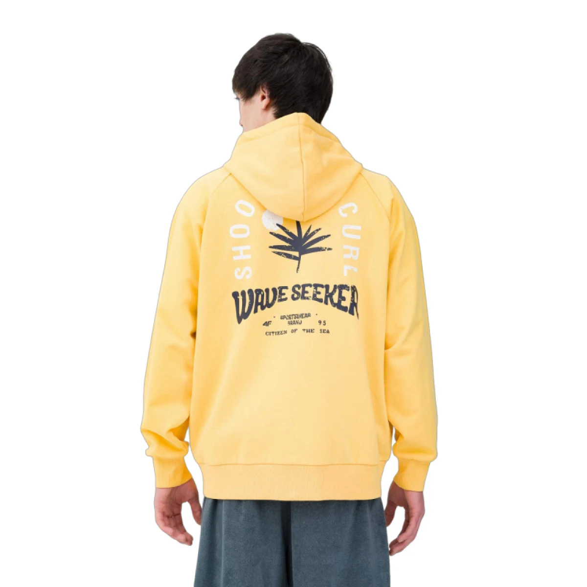 Pánská mikina se zipem 4F SWEATSHIRT-WSS24TSWSM1029-71S-YELLOW · záber 3