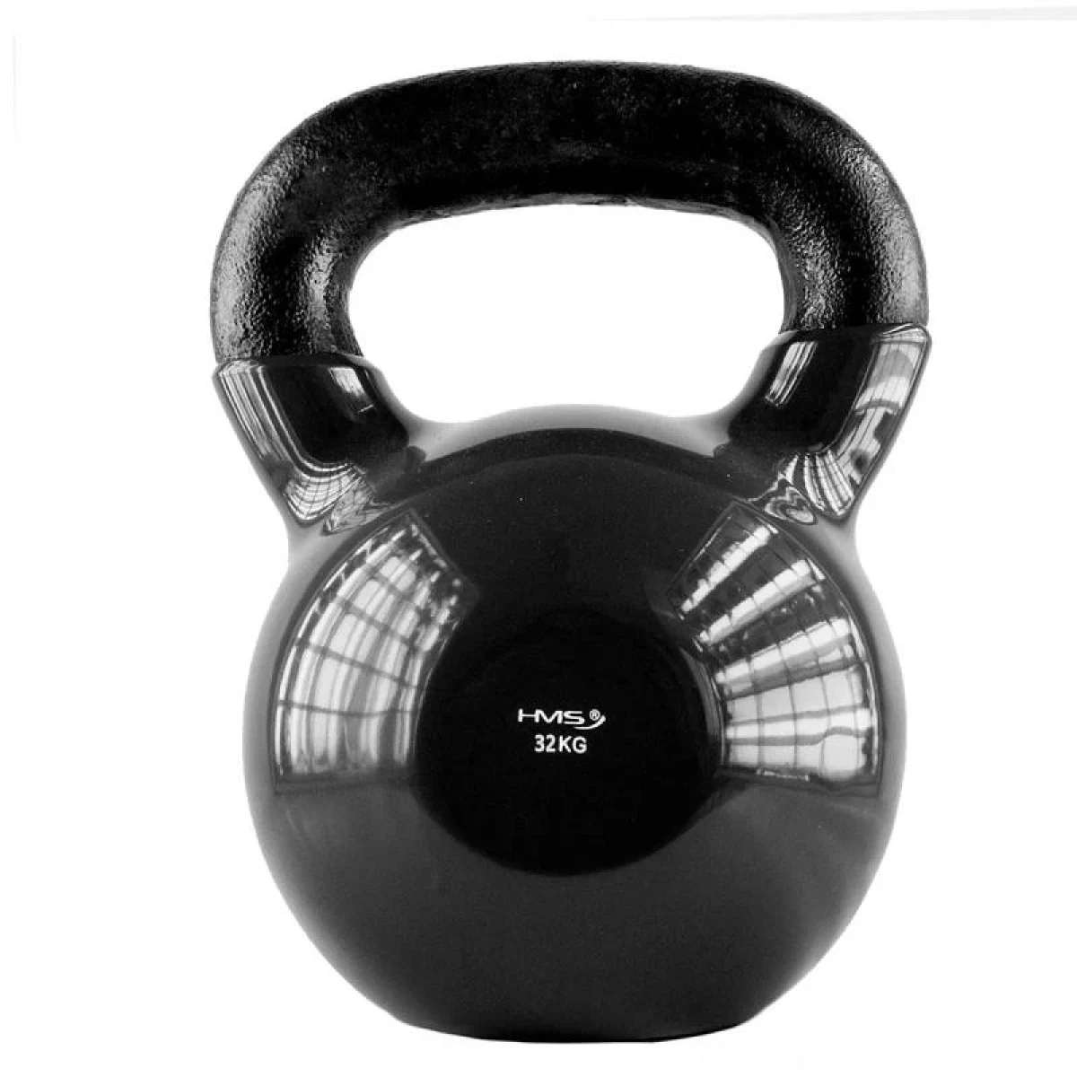 HMS Kettlebell pokrytý vinylem KNV32 32 kg, černý · záber 1