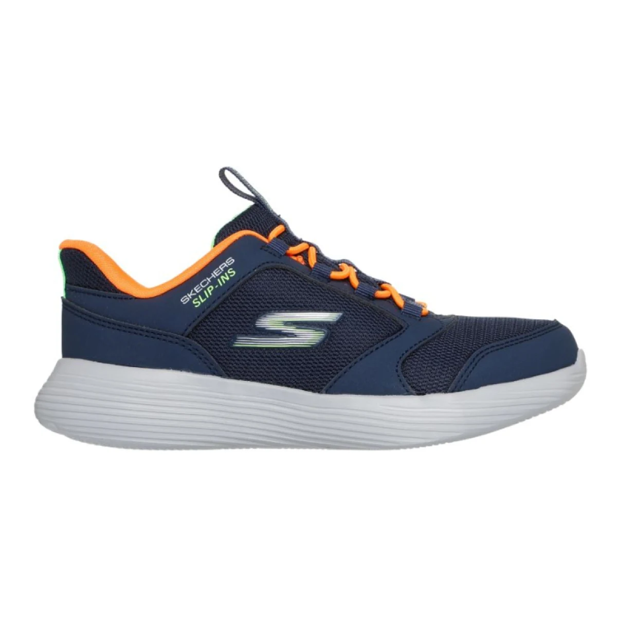 Chlapčenská rekreačná obuv SKECHERS Go Run 400 V2 Slip-Ins K navy orange · záber 2