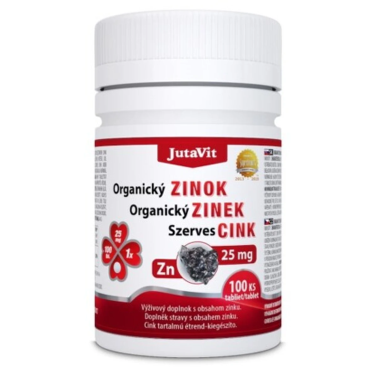 JUTAVIT Organický zinok 25 mg 100 tabliet · záber 1