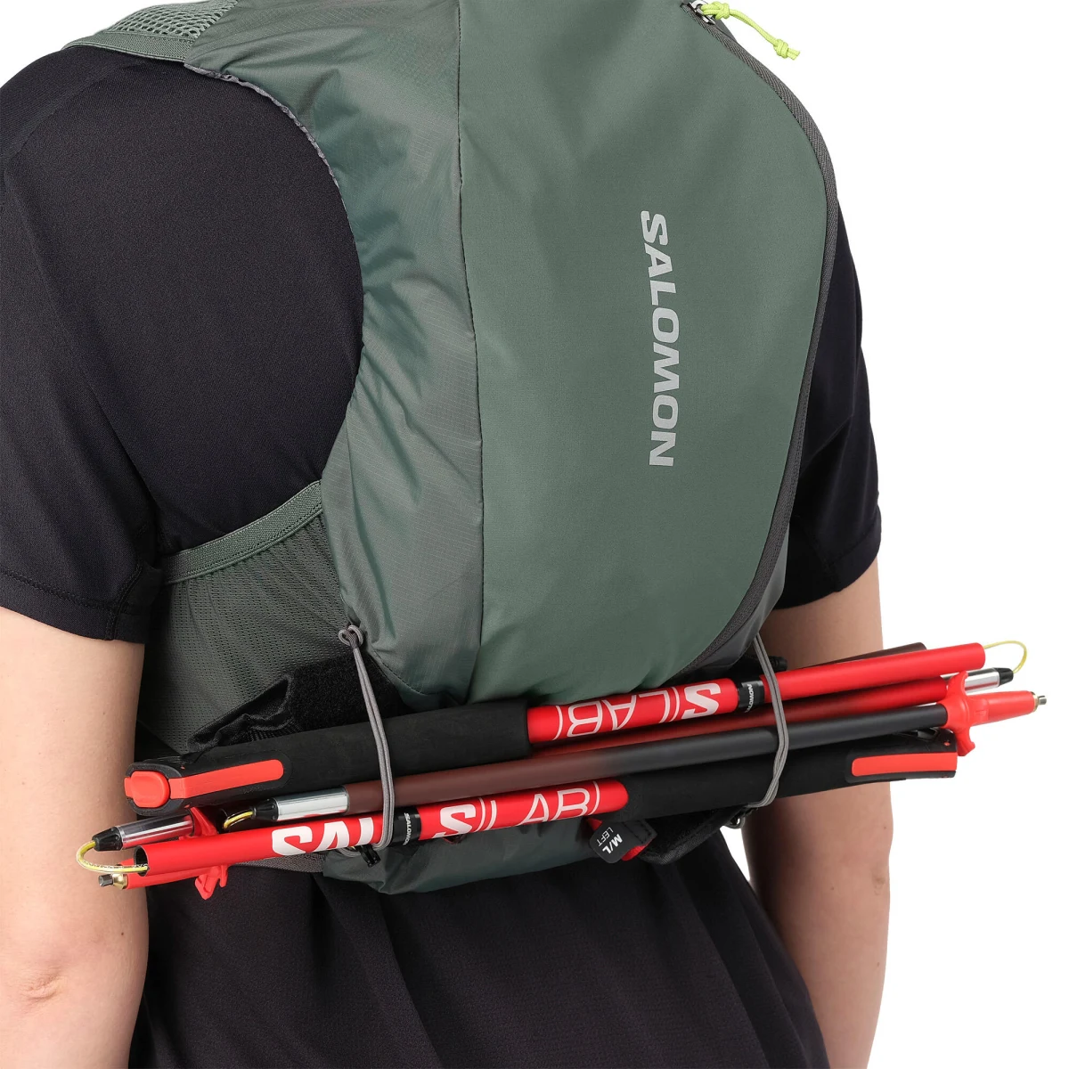 SALOMON SALOMON Skin Pro 8 vesta na trailový beh 8L zelená + 2 flašky po 500 ml L · záber 2