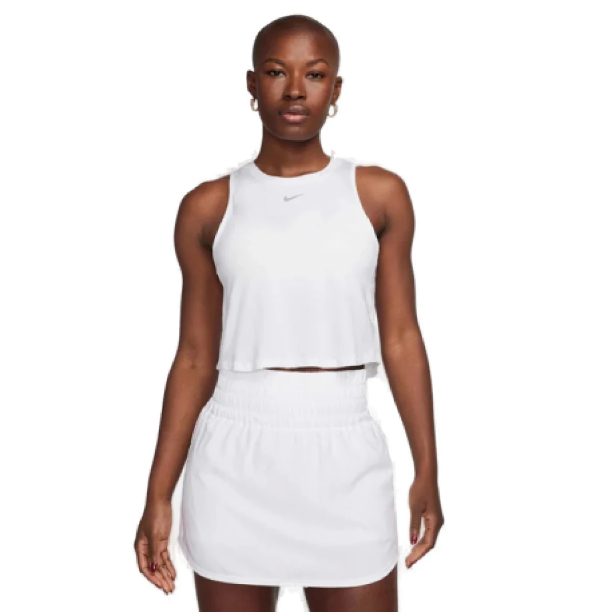Dámské tréninkové tílko NIKE W NK ONE CLASSIC DF CRP TANK-100-White · záber 1