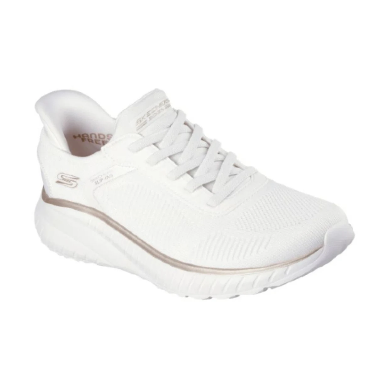 Dámska rekreačná obuv SKECHERS Bobs Squad Chaos Current Muse Slip-Ins W white gold · záber 1