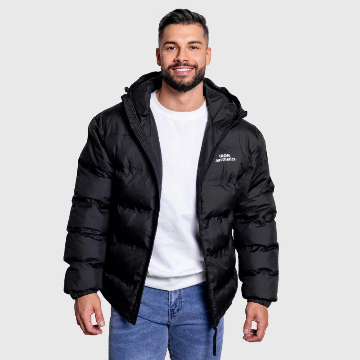 Pánska bunda Iron Aesthetics Zenit Puffer, čierna · záber 3