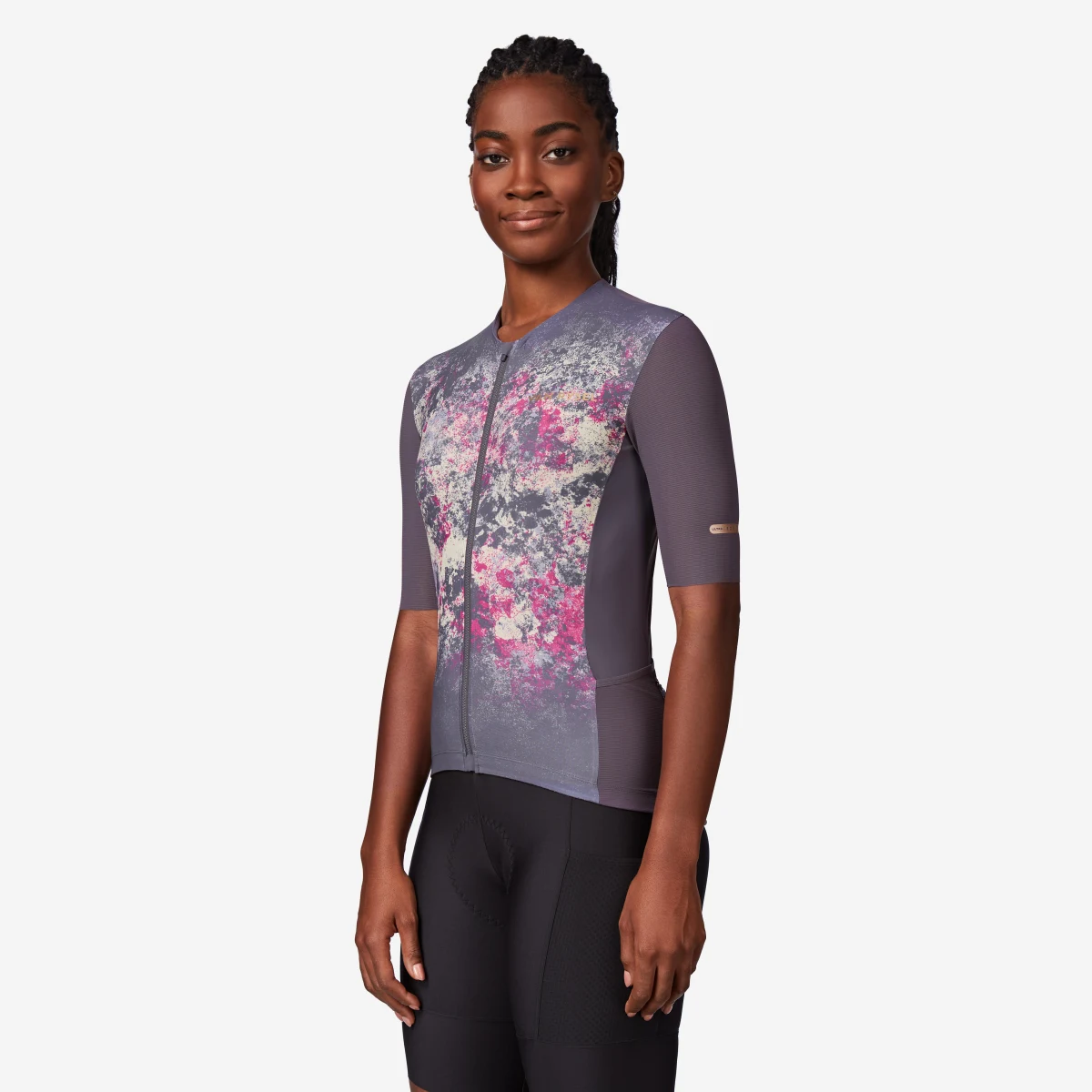 VAN RYSEL Unisex dres EDR Ultra na cestnú cyklistiku krátky rukáv sivofialový M · záber 2
