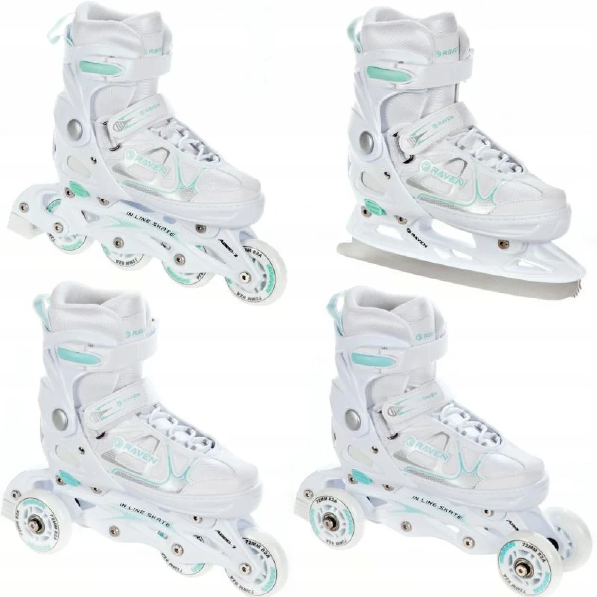 Raven Spirit white/mint - Velikost: 40-43 | Barva: Biela · záber 1