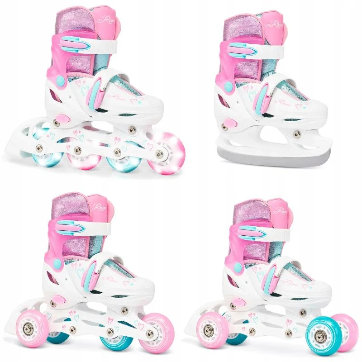 Raven Loret Glitter White/Mint/Pink - Velikost: 27-30 | Barva: Biela · záber 4