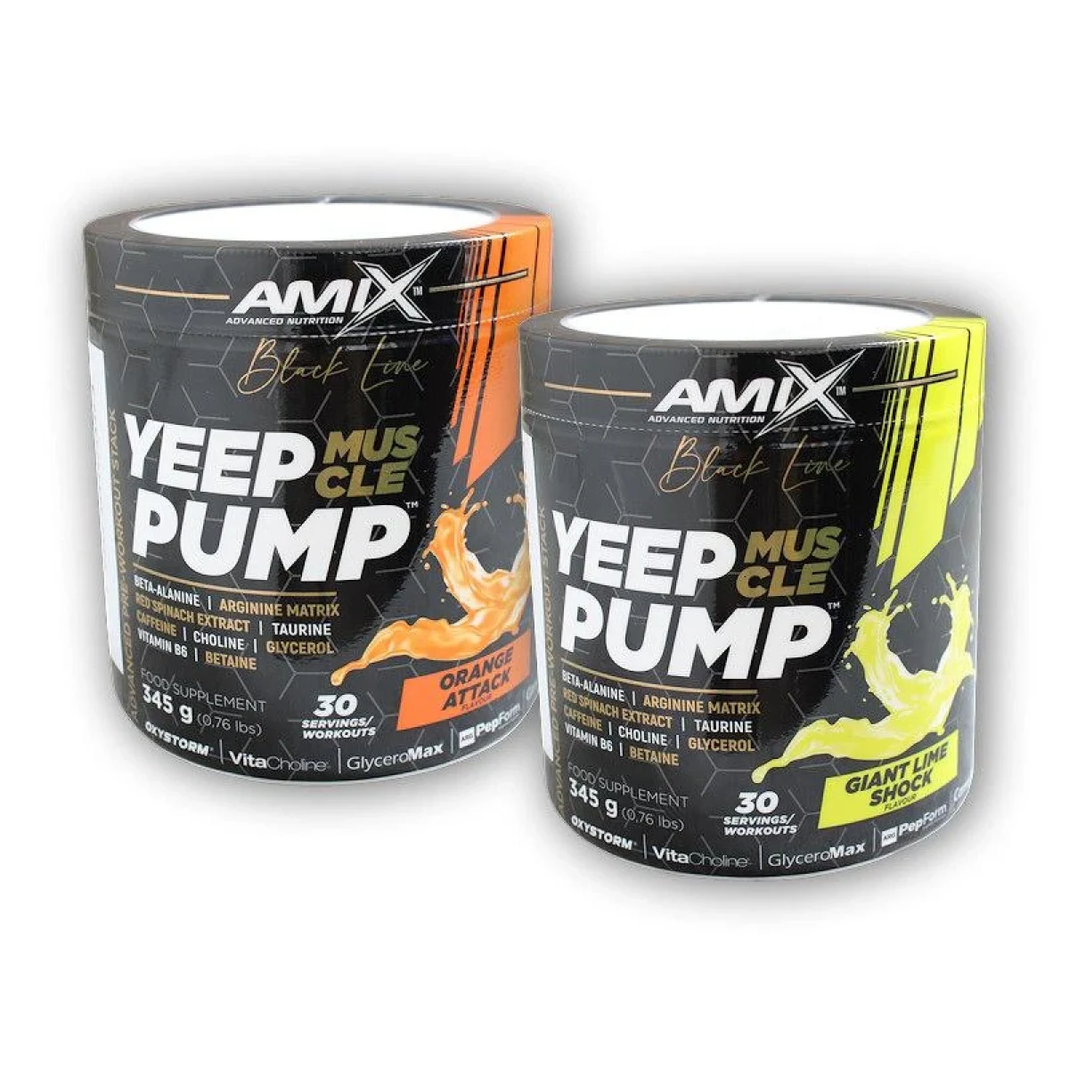 Amix Black Line Yeep Pump 345g - Barva: oranžová | Příchuť: Orange attack · záber 1