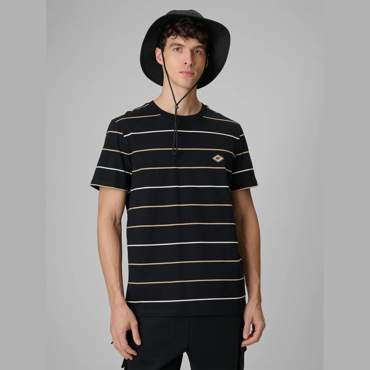 T-shirt regular s potiskem pánský - černý · záber 1