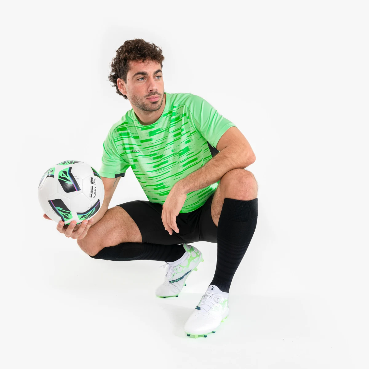 KIPSTA Futbalový dres Viralto PXL s krátkym rukávom zeleno-čierny S · záber 2