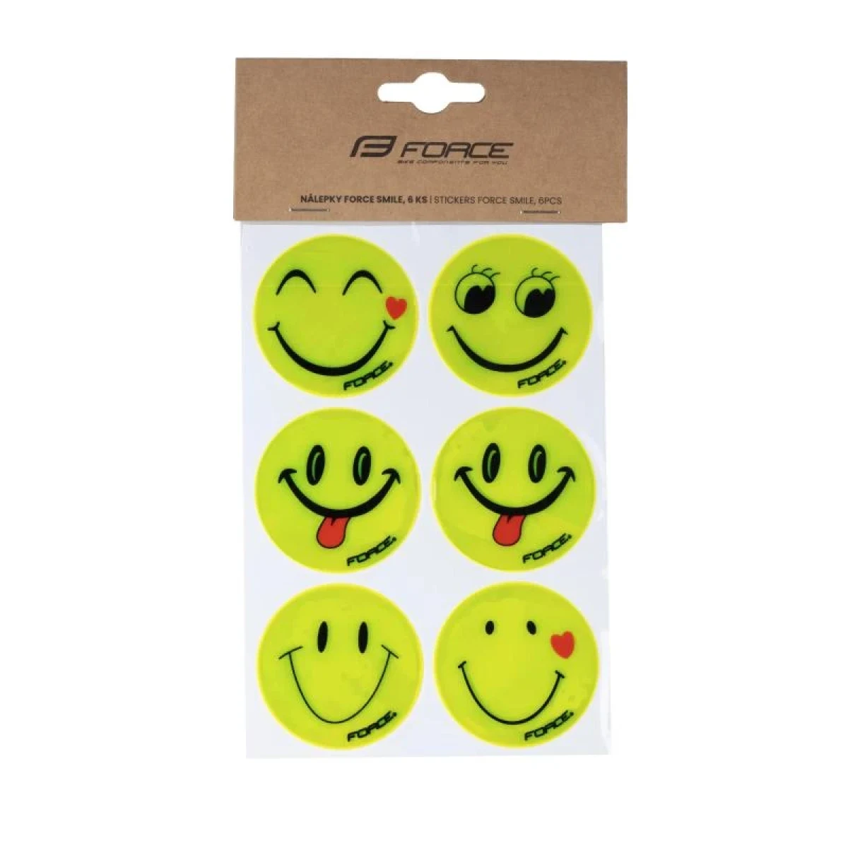 Force Nálepky SMILE, žluté, 6 ks · záber 1
