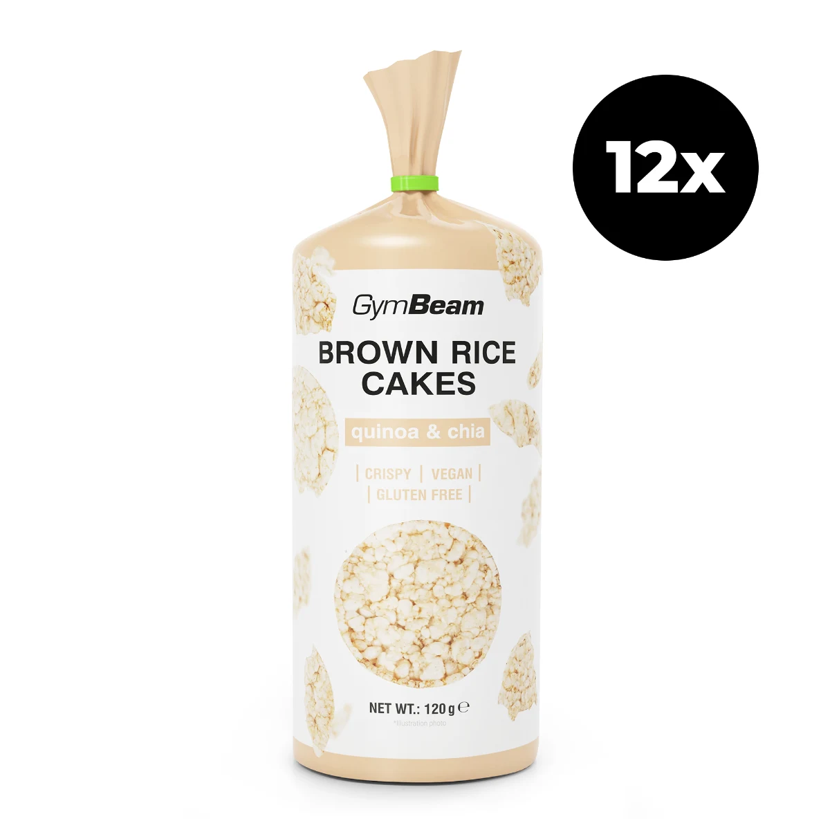 GymBeam Brown rice cakes - Příchuť: Quinoa a chia | Hmotnost: 1,44 kg | Balení: 12 · záber 2