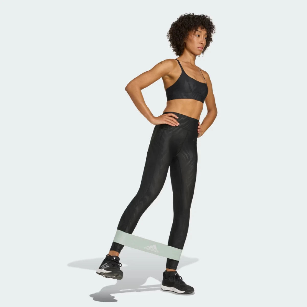 Dámske legíny ADIDAS OPTIME AOP BLACK · záber 4