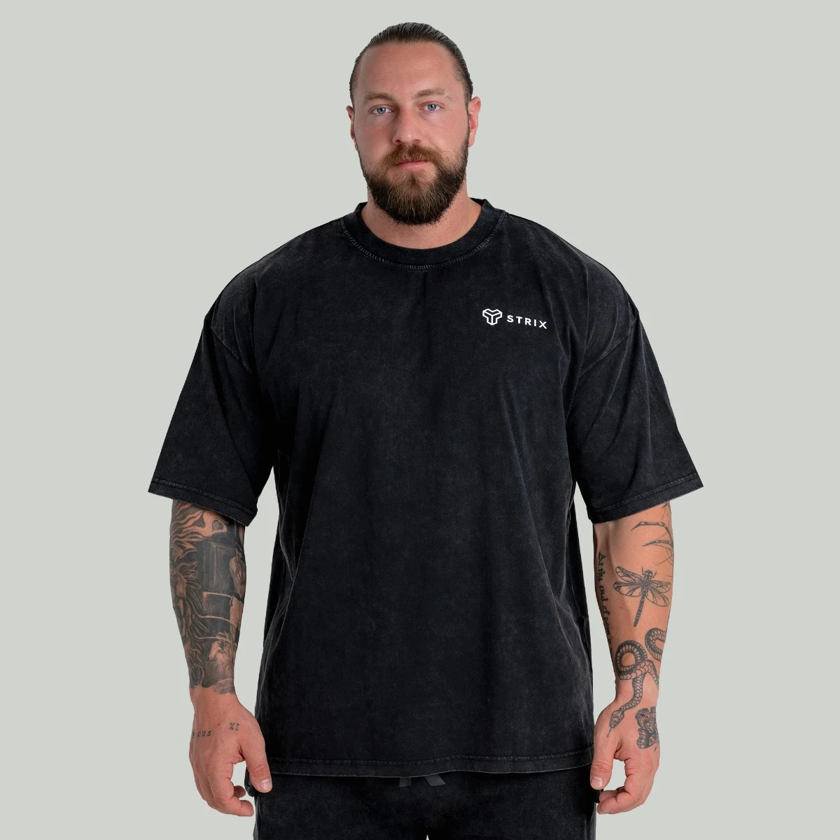 STRIX Ohlapna majica Tee Washed Black - Velikost: S | Barva: čierna | Teža: 0,23 g | Pakiranje: 95 · záber 1