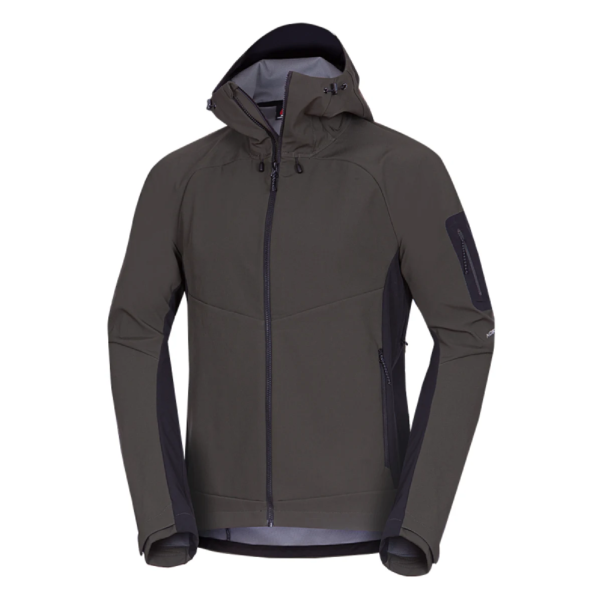 Pánská turistická softshellová bunda NORTHFINDER BRIO-550blackdarkgreen · záber 4