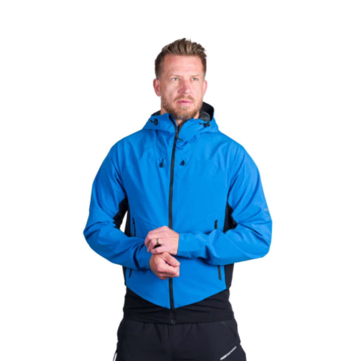 Pánská turistická softshellová bunda NORTHFINDER CIRO-282blueblack · záber 1