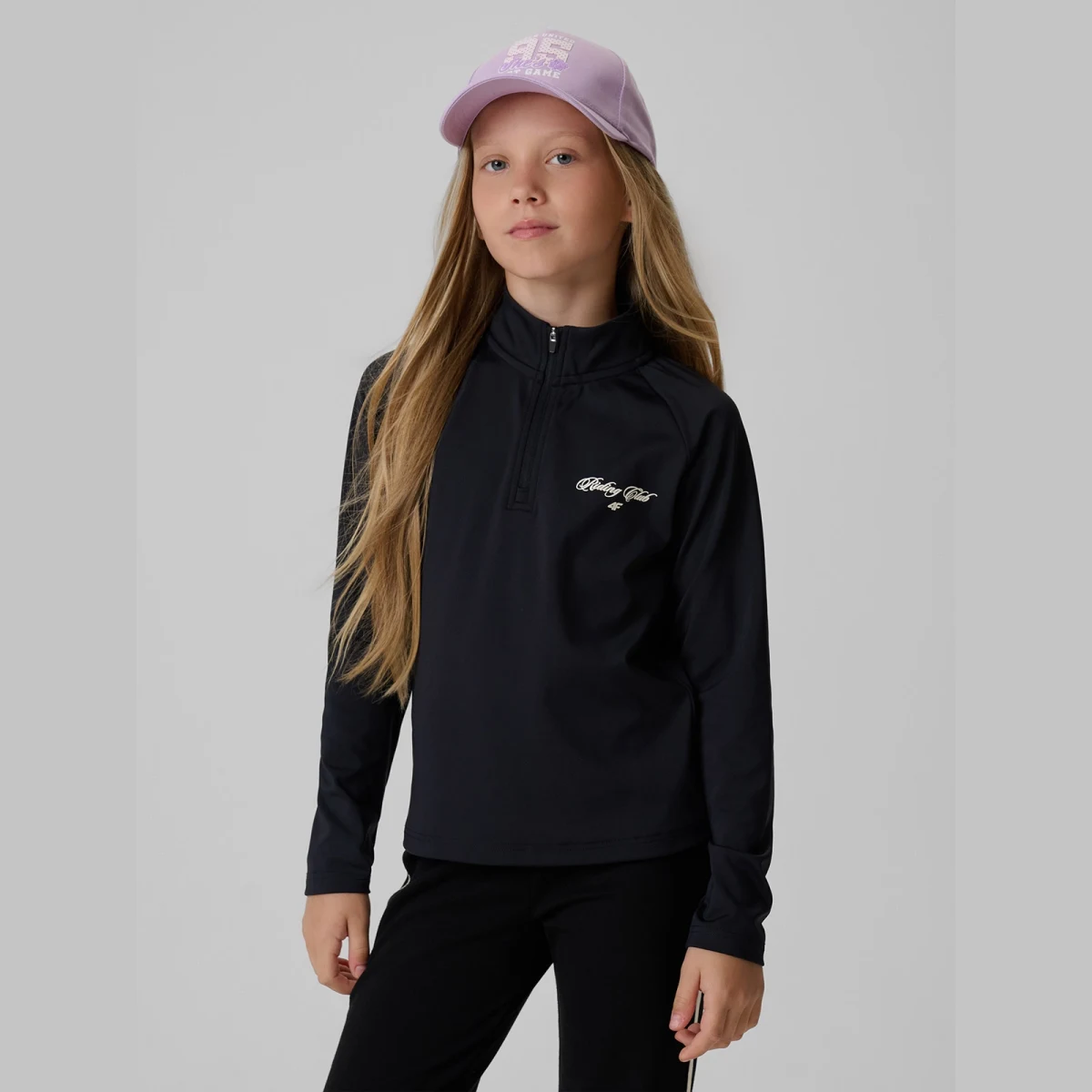 Longsleeve slim s potlačou dievčenský - čierny · záber 2