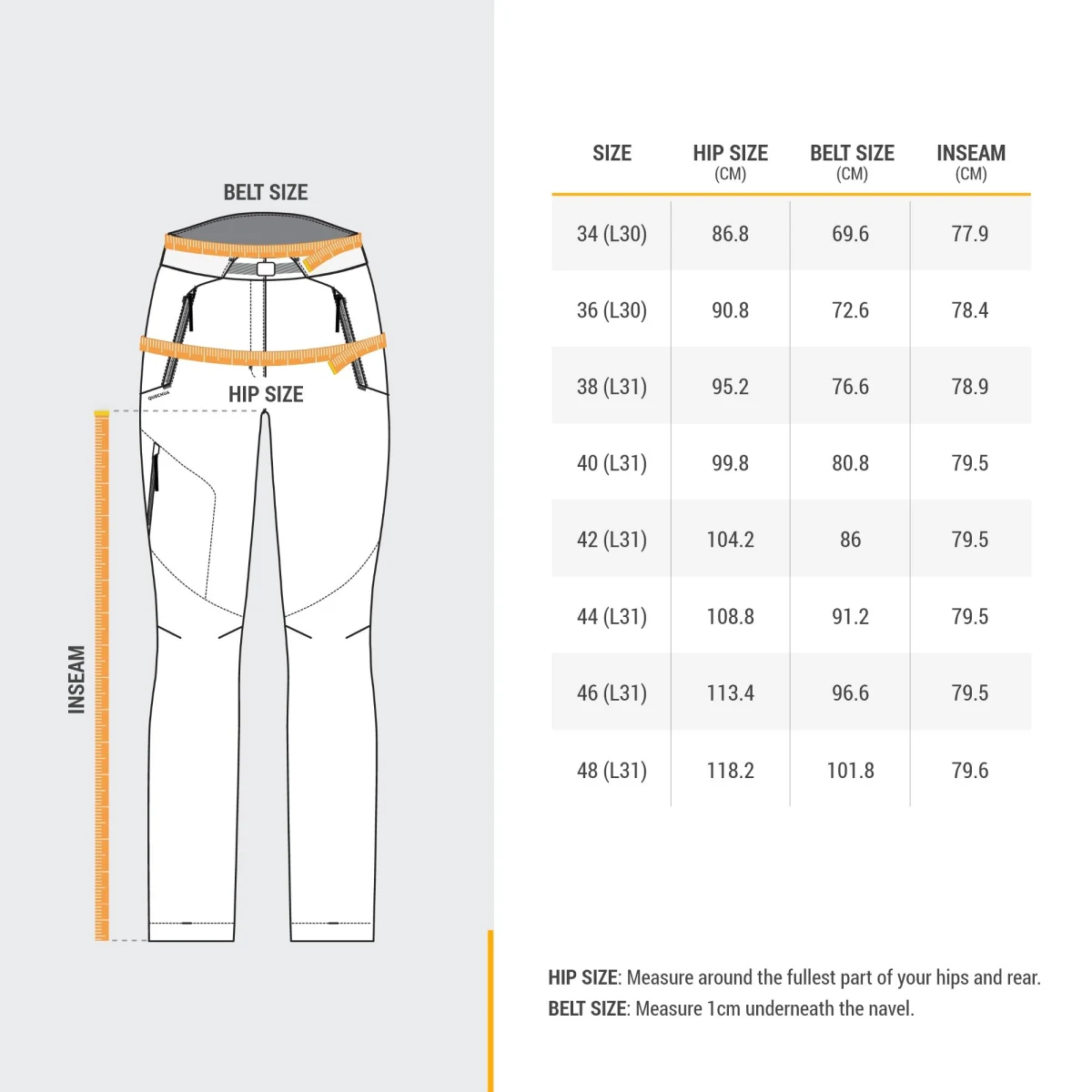 QUECHUA Dámske zimné turistické nohavice SH500 modré XL (L31) · záber 2