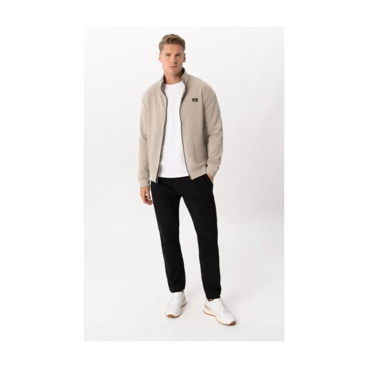 Pánska mikina so zipsom VOLCANO B-WILL-101-CREAM · záber 4