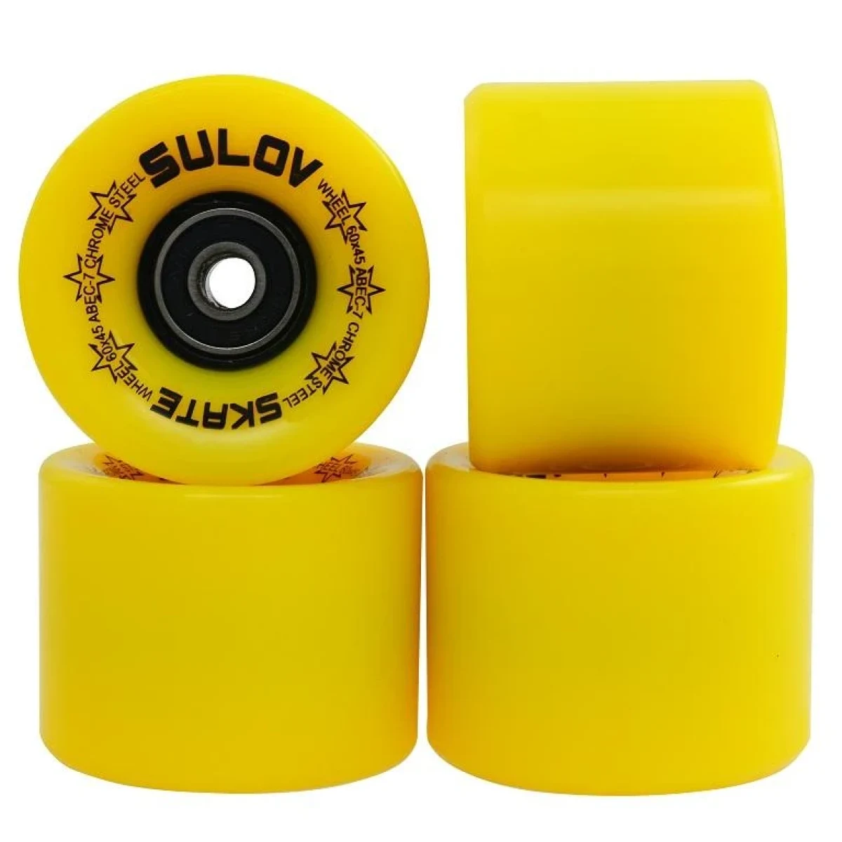 Sulov Kolečka Penny board Neon Yellow 60 x 45mm 85a sada 4ks s ložisky · záber 1