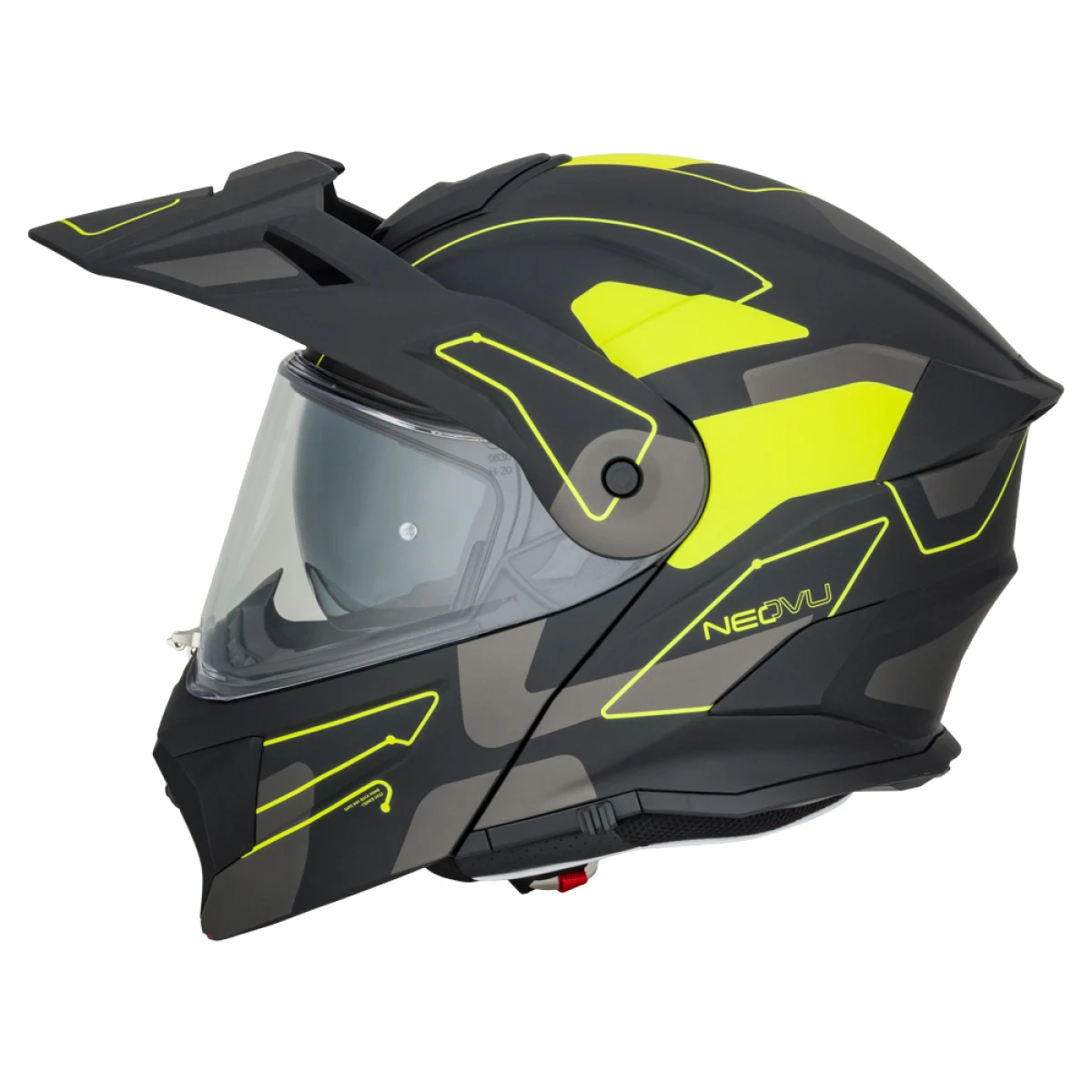 Výklopná moto prilba 3v1 W-TEC Neovu Graphic Farba šedo-červeno-modrá, · záber 2