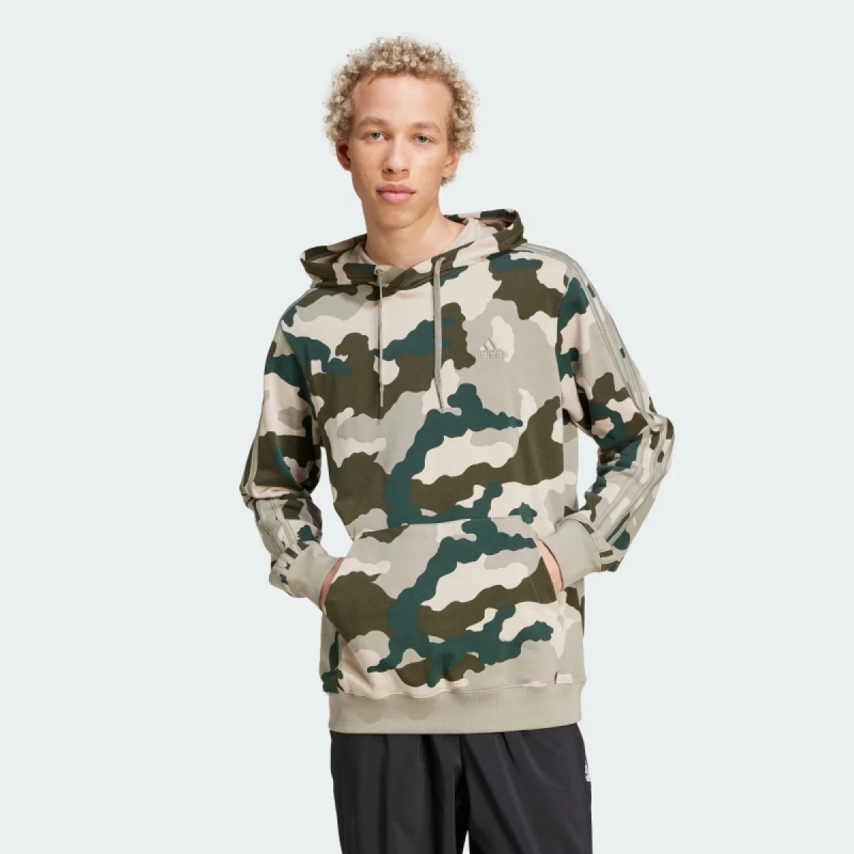 Pánská mikina s kapucí ADIDAS M CAMO HD-IY6631-Green · záber 2