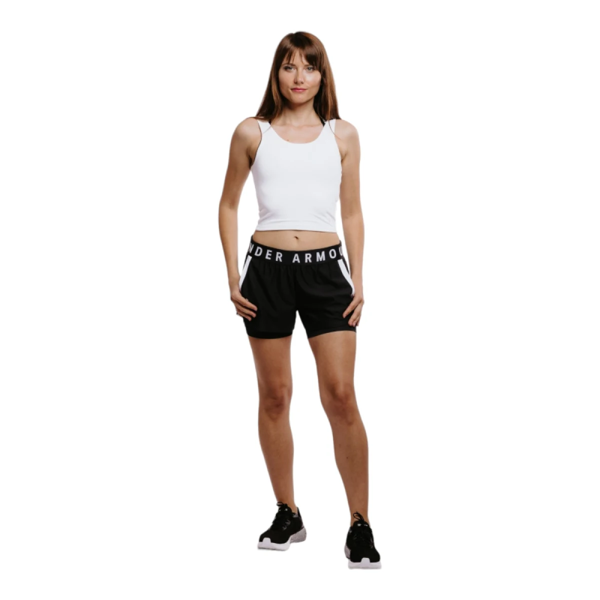 Dámské tréninkové kraťasy UNDER ARMOUR Play Up 2-in-1 Shorts-BLK 001 · záber 3