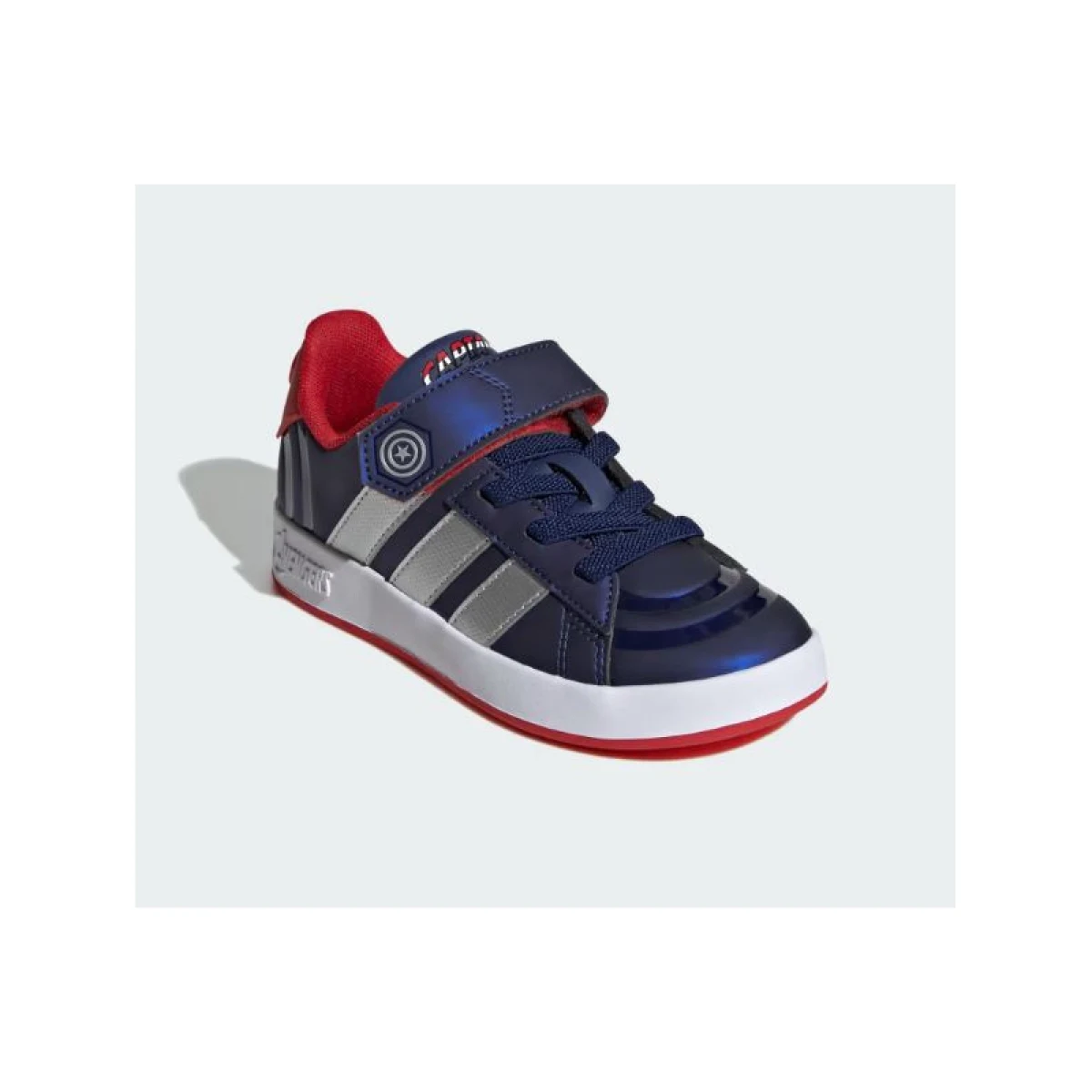 Chlapčenská rekreačná obuv ADIDAS Grand Court Captain America K dark blue matte silver better scarlet · záber 2