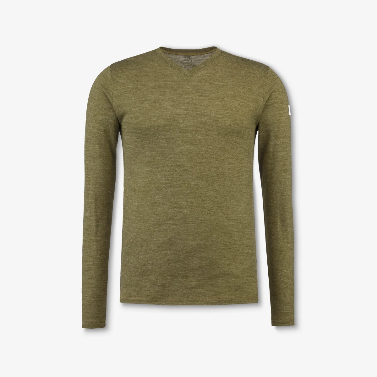SIMOND Pánske trekingové tričko Merino Fresh dlhý rukáv kaki M · záber 2