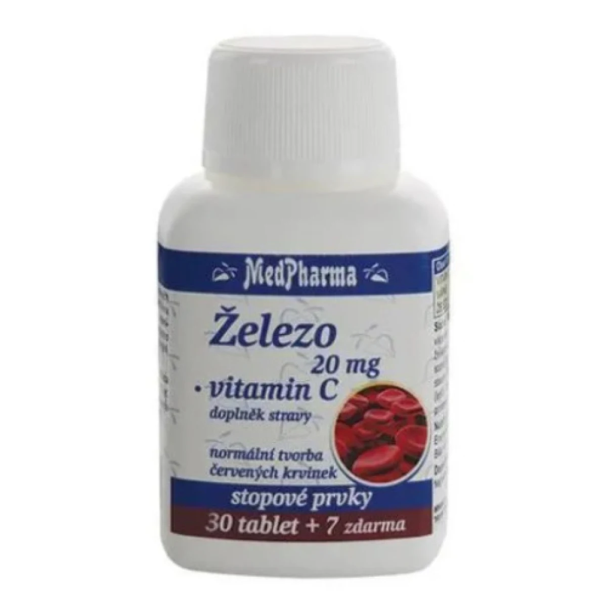 MEDPHARMA Železo 20 mg + vitamín C 30 + 7 tabliet ZADARMO · záber 1