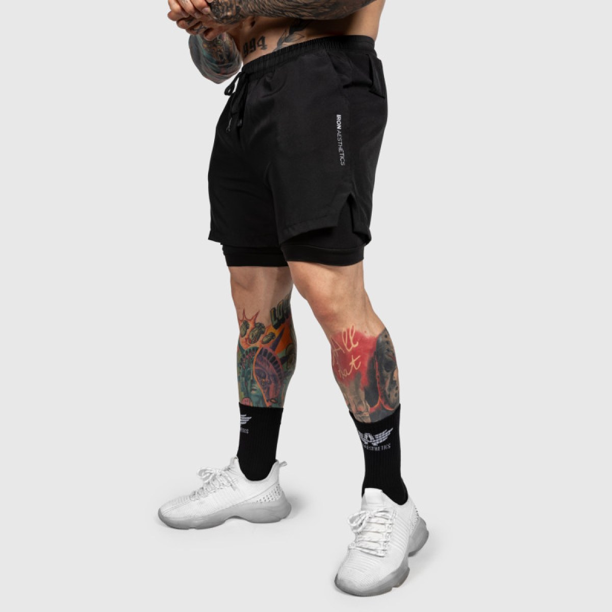 Funkčné šortky Iron Aesthetics SweatPro 2in1, čierne · záber 5