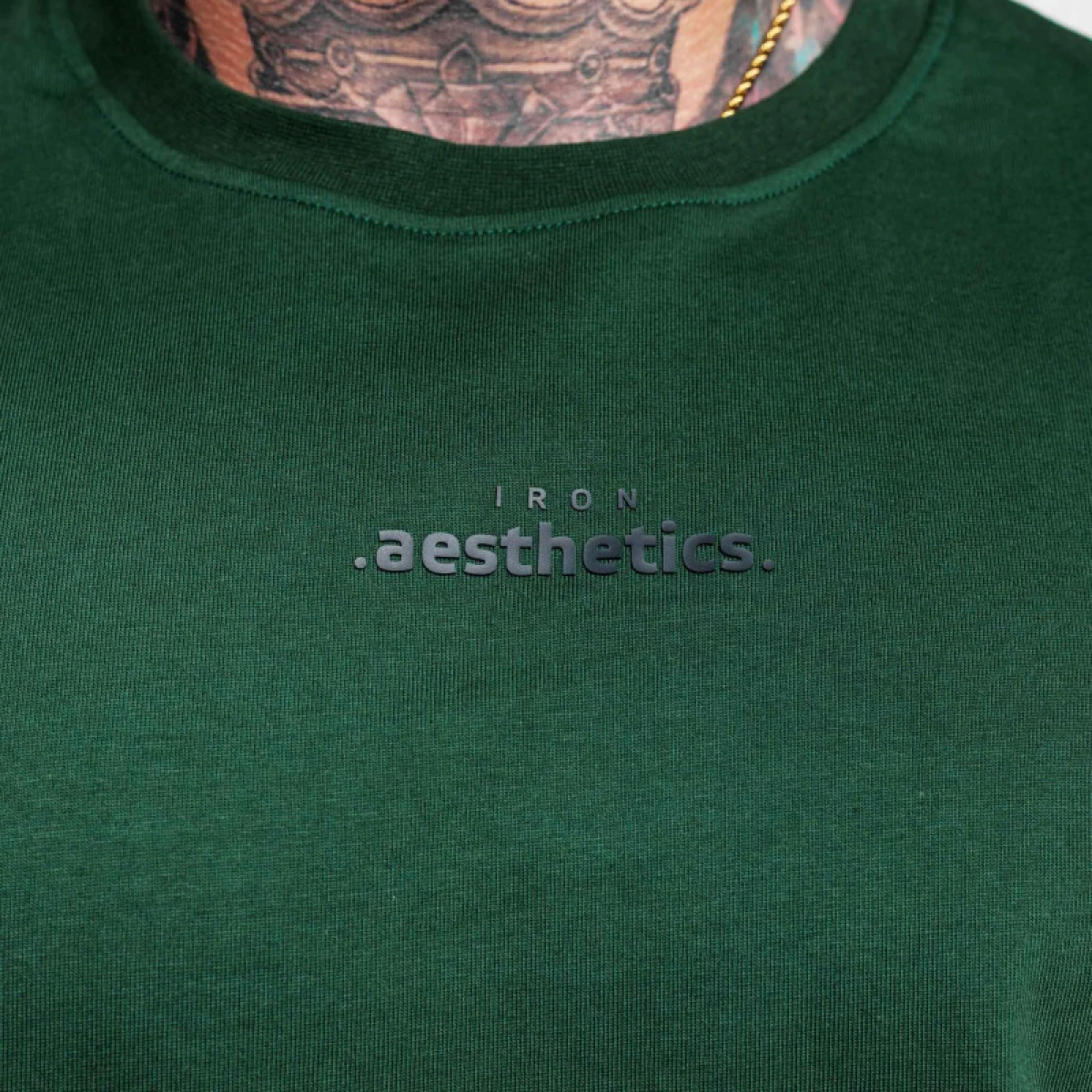 Oversize tričko Iron Aesthetics Major, zelené · záber 2