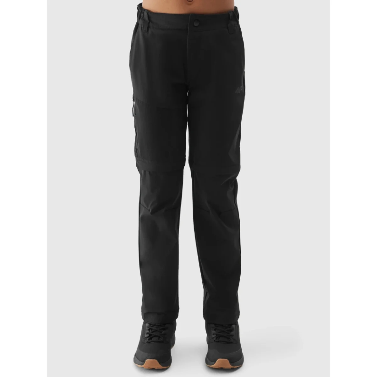 Dievčenské turistické nohavice 4F JUNIOR TROUSERS FNK-JWSS24TFTRF494-21S-BLACK · záber 3