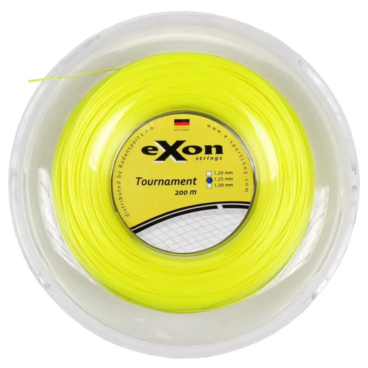 Exon Tournament tenisový výplet 200 m žlutá neon - Barva: Žltá · záber 1