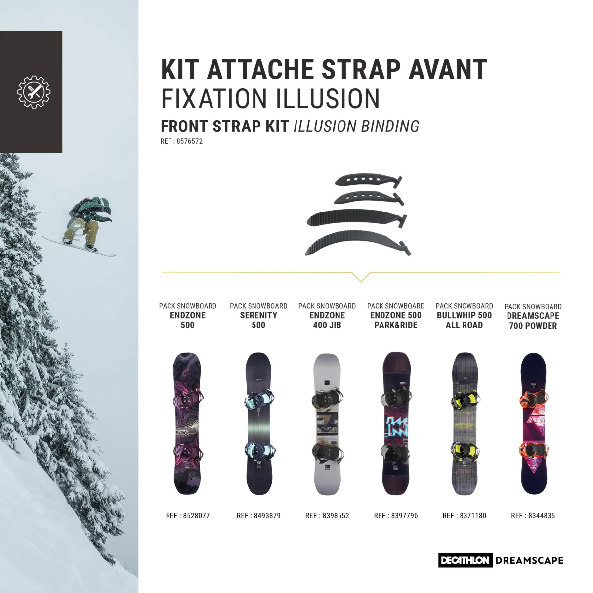 DREAMSCAPE Predné pásky na snowboardové viazanie Wed'ze bez · záber 2