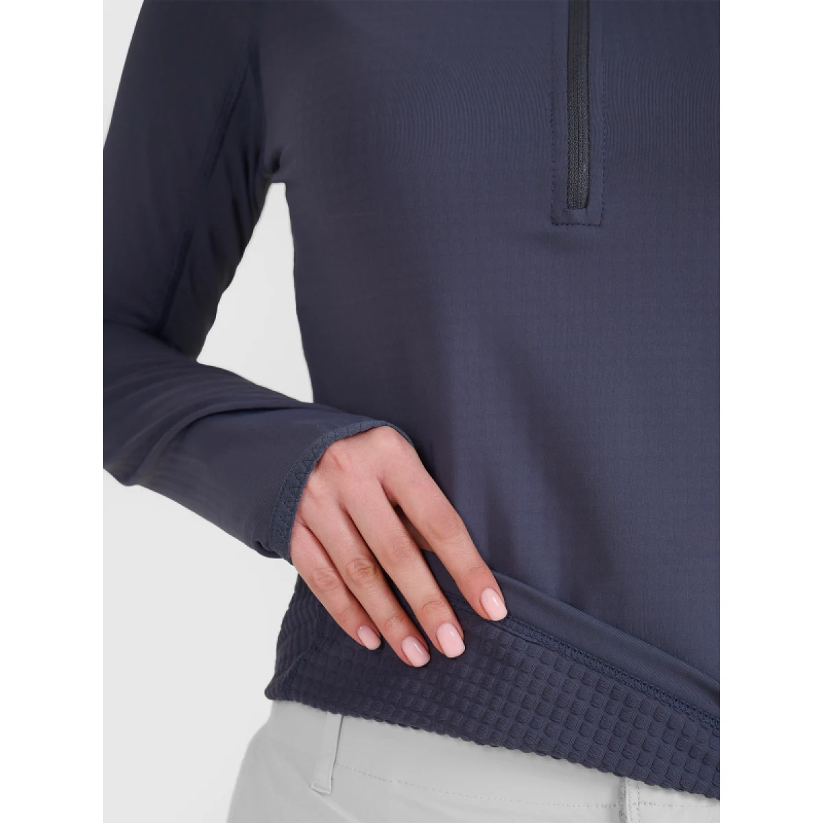 Dámská turistická mikina s 1 2 zipem 4F SWEATSHIRT FNK-WSS25TFSWF476-22S-ANTHRACITE · záber 5