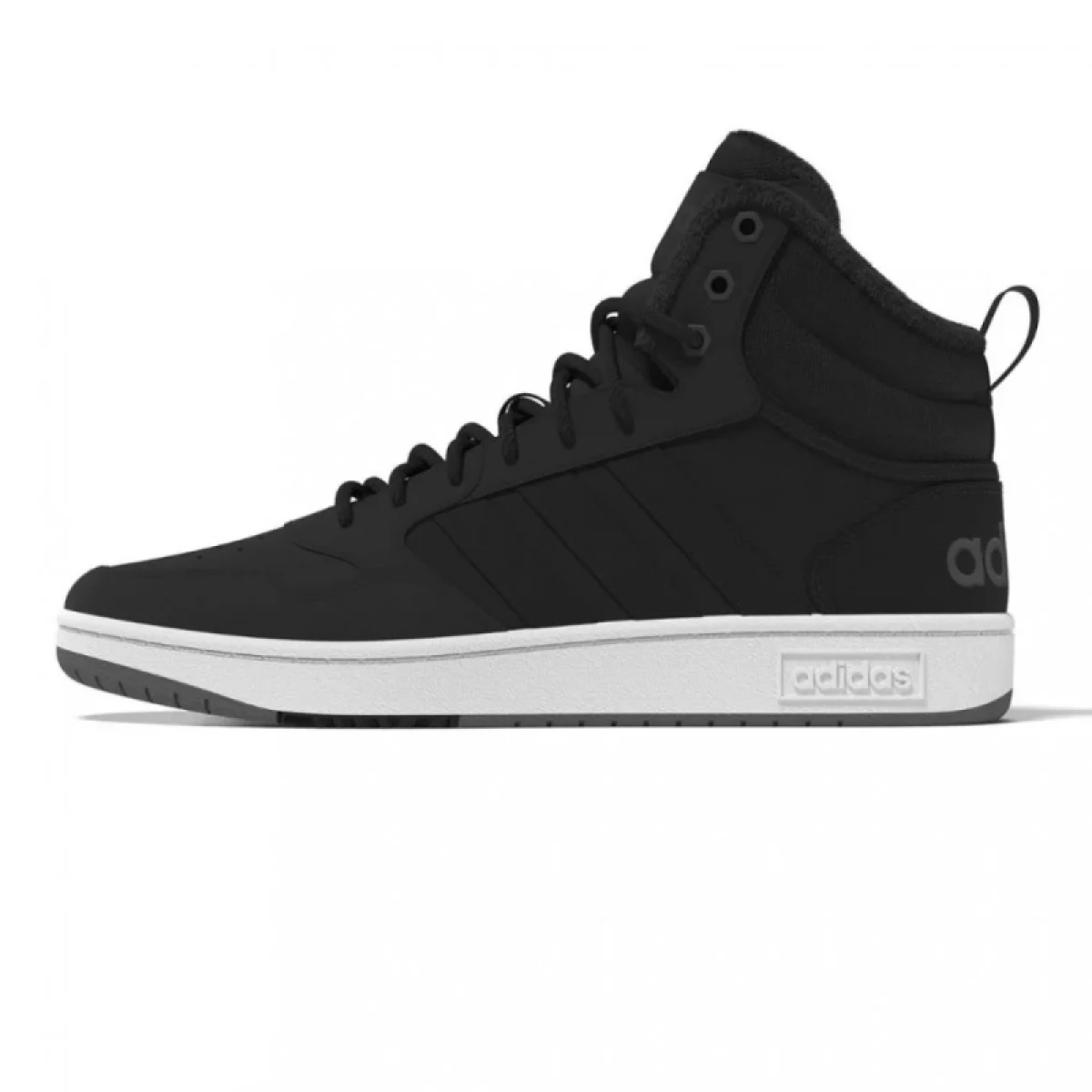 Pánské kotníkové zimní boty ADIDAS Hoops 3.0 Mid WTR core black core black footwear white · záber 2