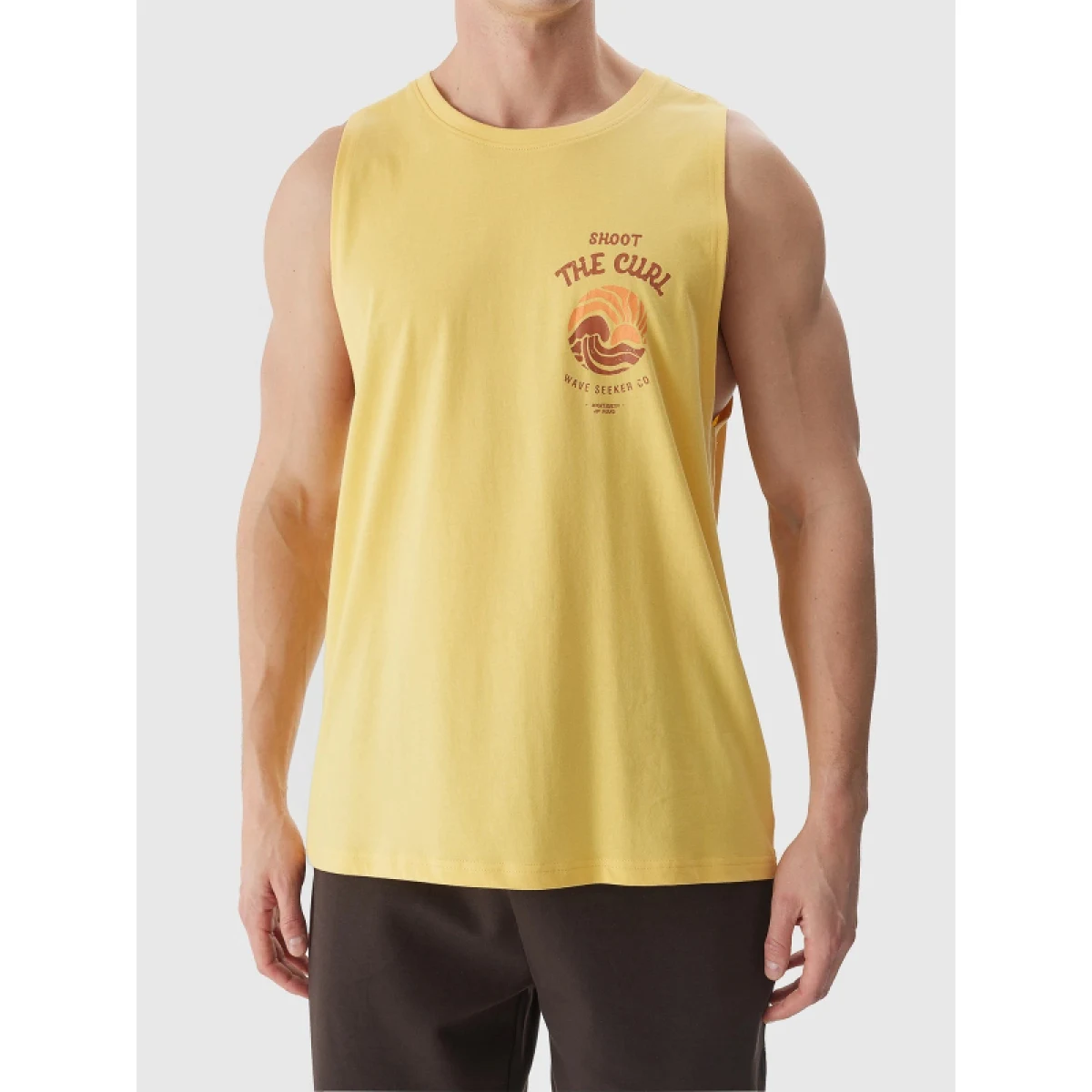 Pánske tielko 4F TSHIRT-WSS24TTSHM1319-71S-YELLOW · záber 5