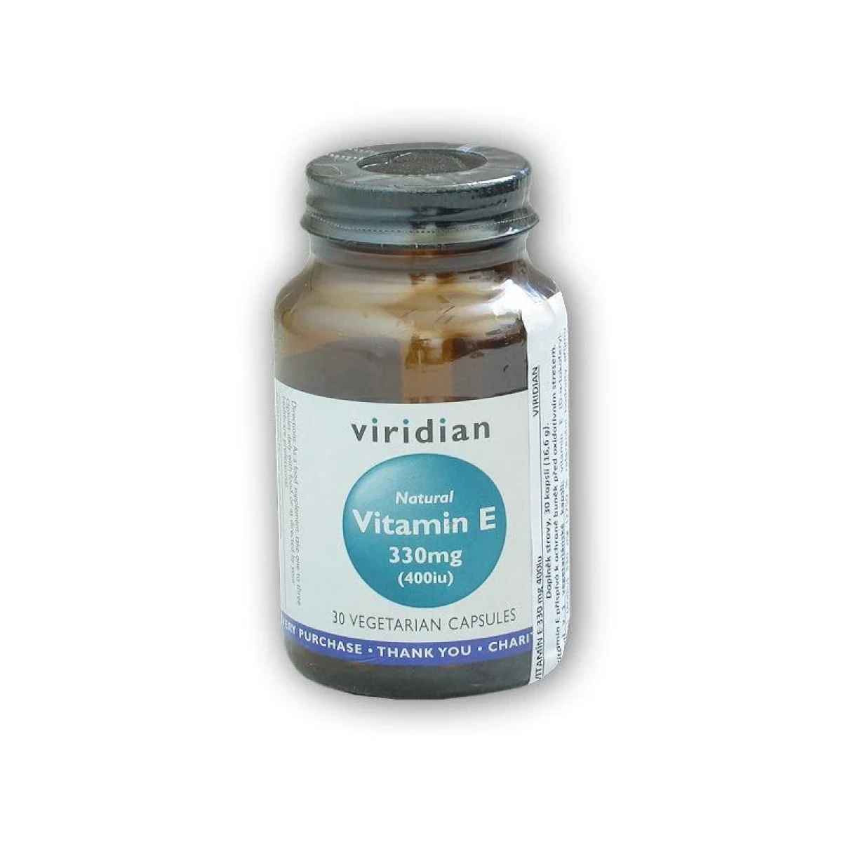 Viridian Vitamin E 330mg 400iu 30 kapslí · záber 1