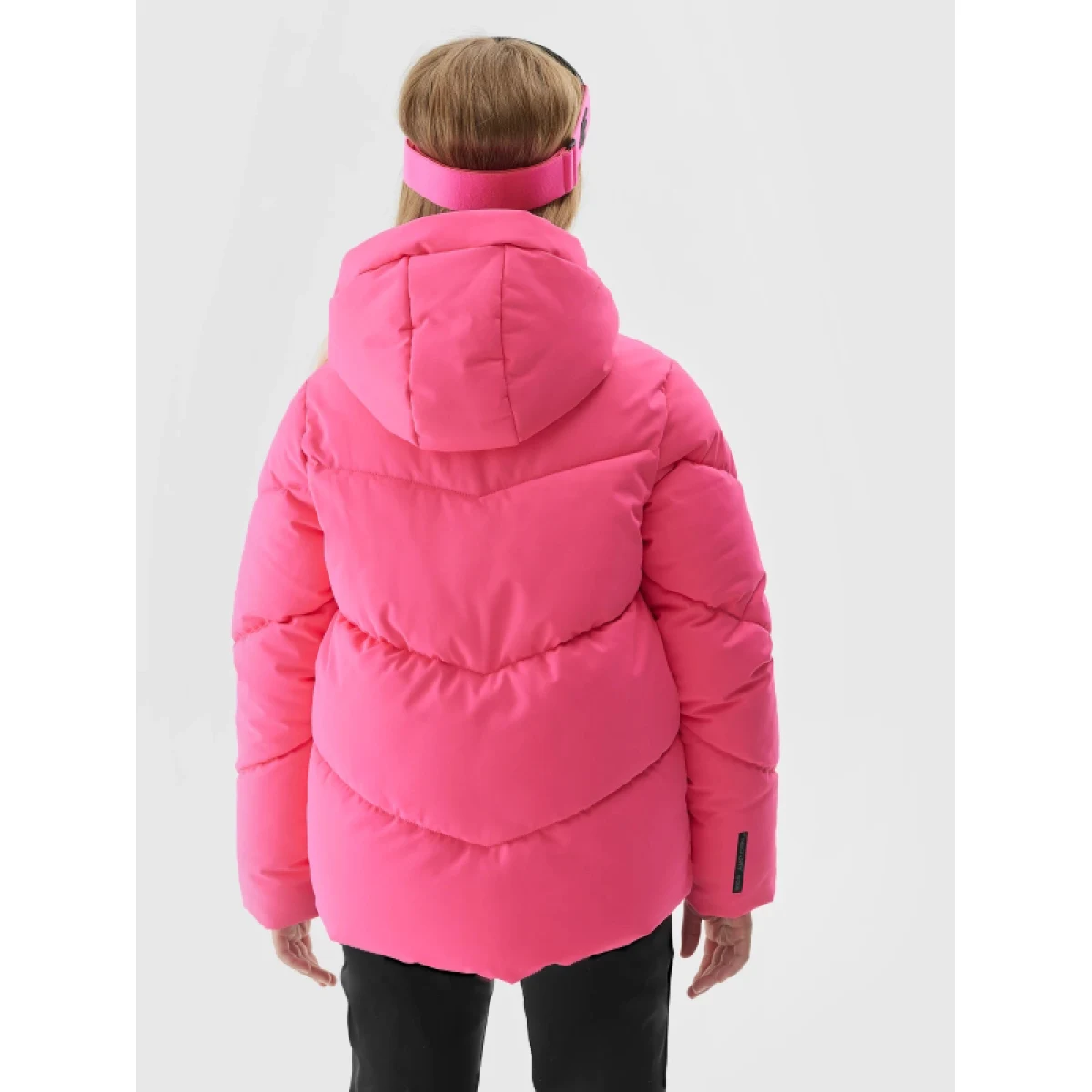 Dívčí lyžařská bunda 4F JUNIOR TECHNICAL JACKET-JAW23TTJAF293-55N-HOT PINK NEON · záber 4