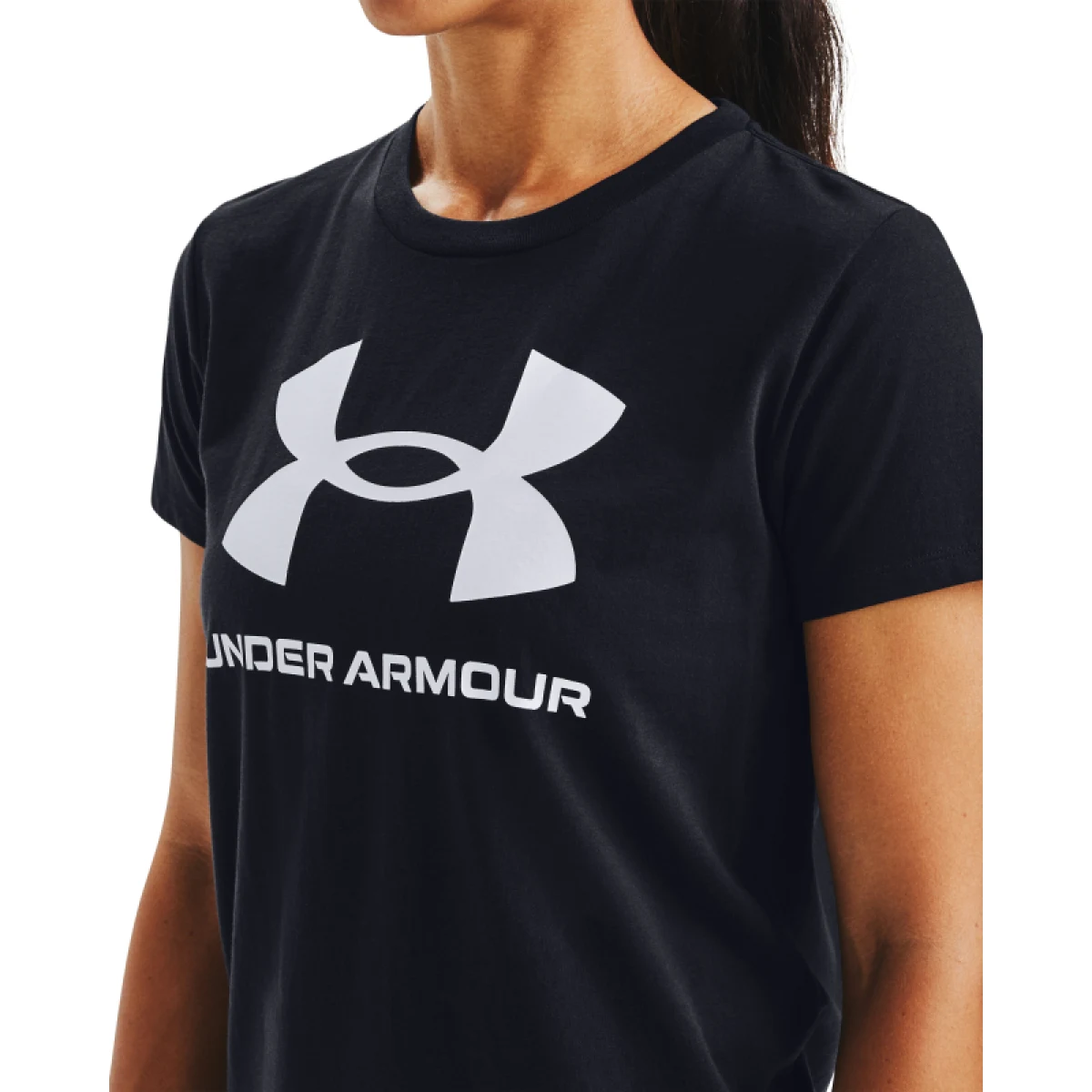 Dámské tričko s krátkým rukávem UNDER ARMOUR Live Sportstyle Graphic SSC-BLK · záber 2