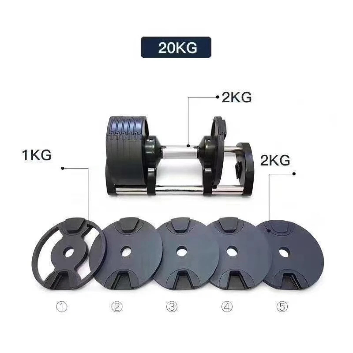 Činka MASTER Spin jednoručná nastaviteľná 2 - 28 kg · záber 5